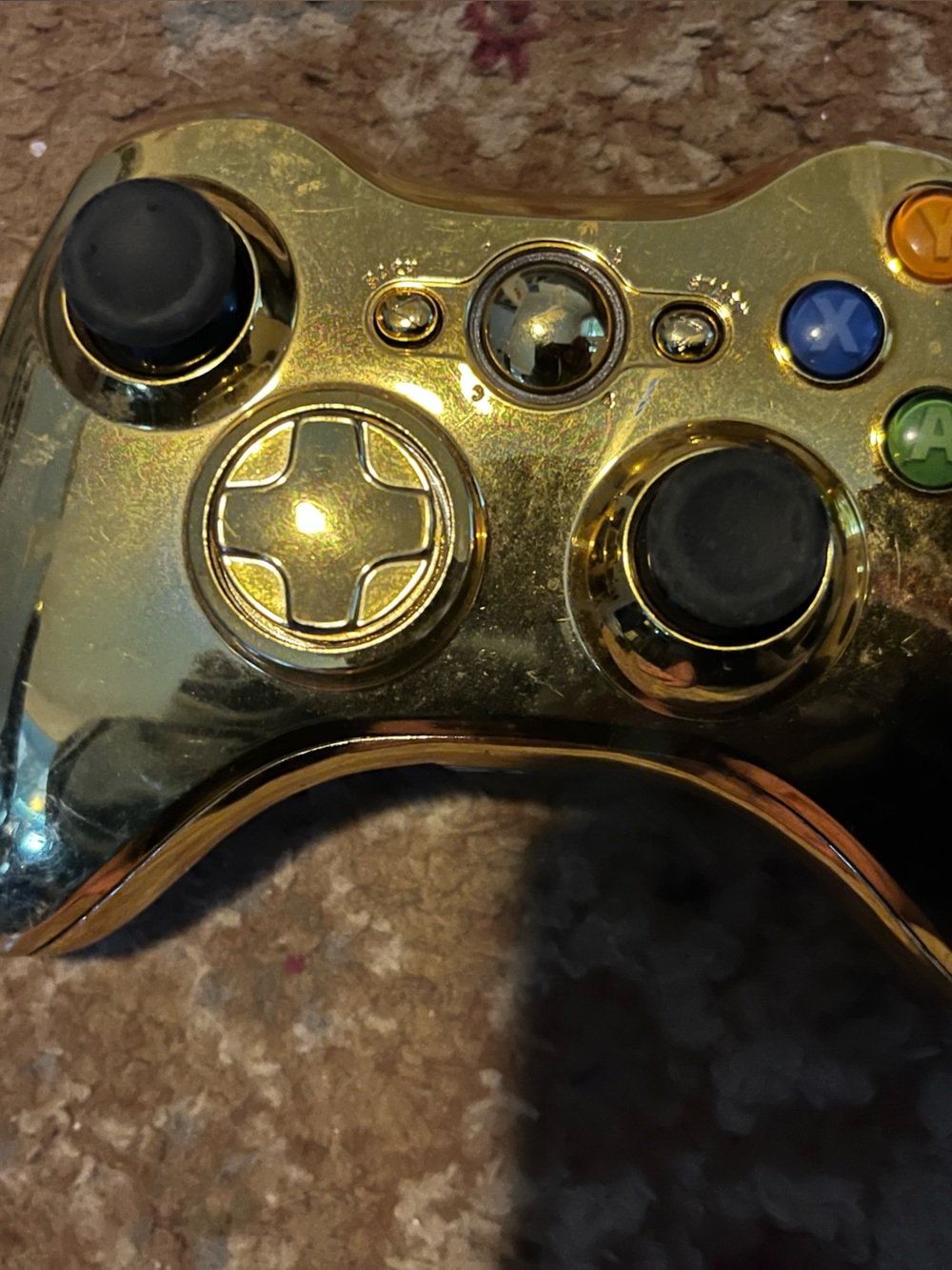 Official Microsoft Xbox 360 Chrome Series Gold Wireless Controller (Limited Edit
